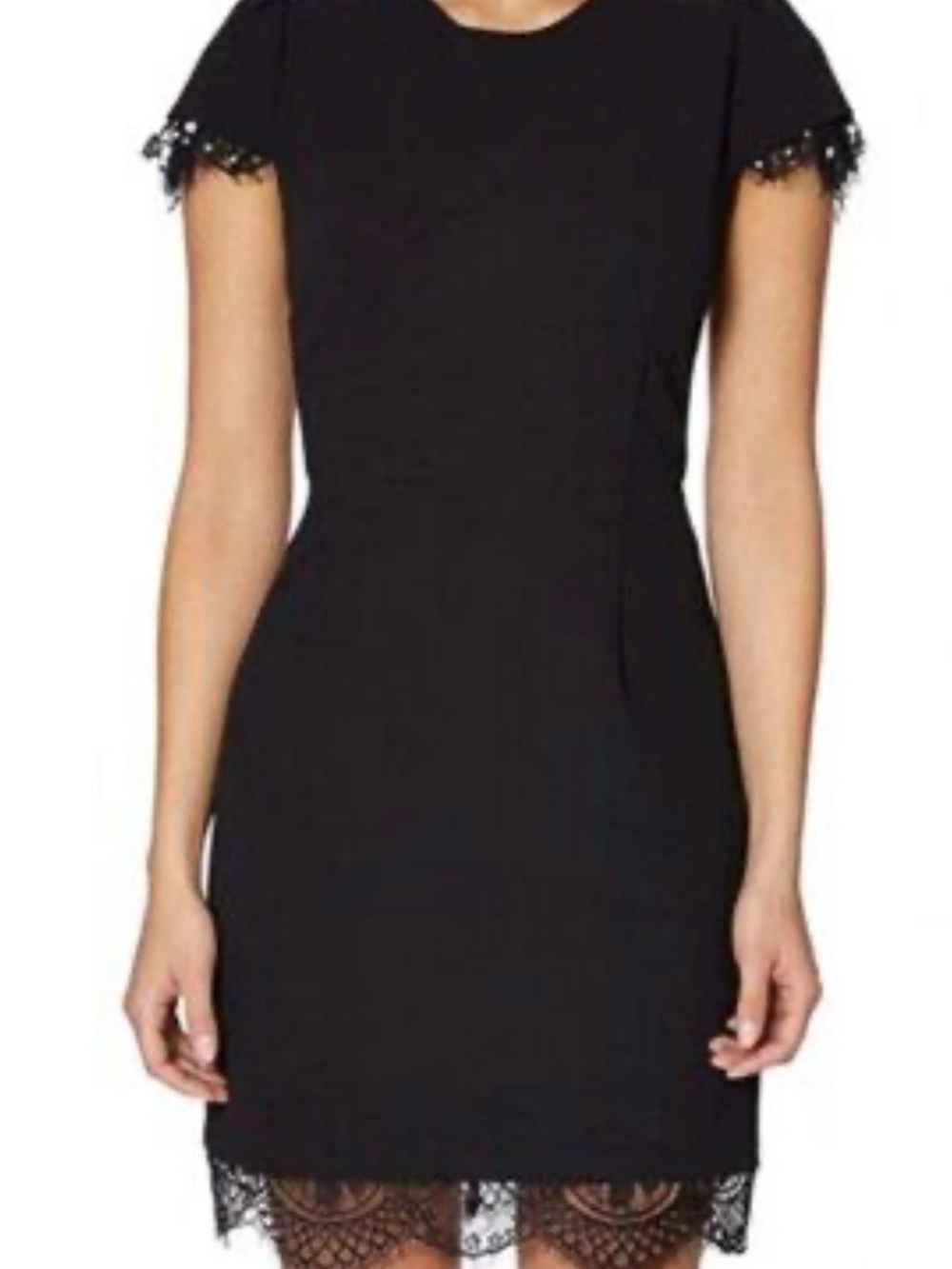 ♥️ NEW PS Mini Dress Black Lace-Trim
